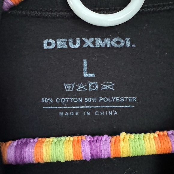 Deuxmoi “Anon Pls” Classic cult following crewneck size Large - Picture 3 of 7